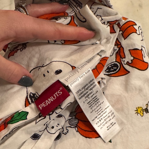 Pottery Barn x Peanuts Halloween Twin Sheet Set - Picture 2 of 3